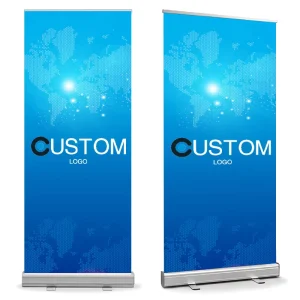 Retractable Roll up Banner Advertising Banners Outside Polyester Material Digital Printed Promotional Outdoor Use