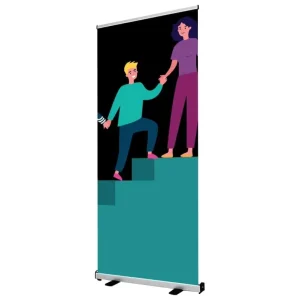 Retractable Roll up Banner Custom Portable Advertising Display Aluminum Frame