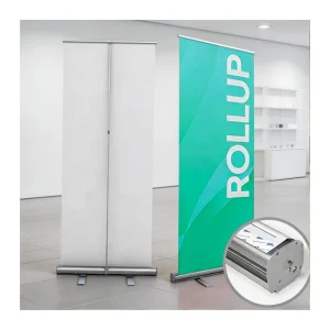 Retractable Roll up Banner Stand for Display 80*200cm Economy Roll up Banner Stand