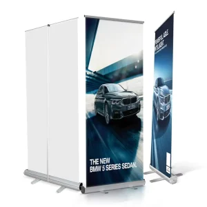 Retractable Roll up Banner with Spike Base Custom Aluminum Roll up Retractable Scrolling Pull up Pop up Standing Banner