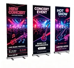 Retractable Rollup Pull up Banner Stand Advertising Aluminum Retractable Kakemono Roll up Banner Stand Display Racks