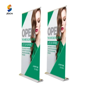 Retractable Standing Banner Size 85 X 200 cm Roll up Aluminum Wide Base Stand Roll up Banner for Advertising Business