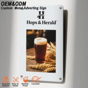 Retro Cola Style Soft Drink Advertising Colorful Printed Wall Decoration Metal Sign for Restaurant Cafe Menu