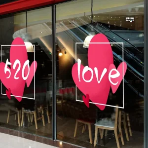 Reusable Waterproof Transferable Window Decal Custom Vinyl Static Cling Double Sided Removable Glass Sticker Electrostatic Vinyl