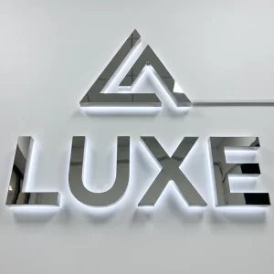 Rimless LED Channel Letters Acrylic Illuminated Store Name Board Sign