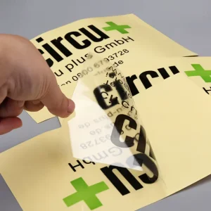 Roll Copperplate Paper Adhesive Label Transparent Sealing Sticker QR Code Printing PVC Adhesive Label Customization