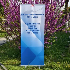 Roll up Banner Retractable Aluminum Stand Waterproof Custom Logo for Exhibition Trade Show Store Opening Business Promotion