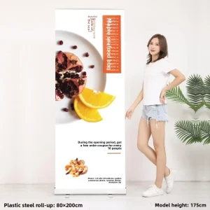 Roll up Banner X stand Display Extendable Retractable Foldable Custom made Advertising Sign Vertical Floor standing Single sided