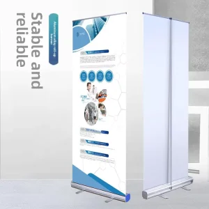 Roll up Retractable Display Stand Aluminum Alloy Frame Custom Poster Design Promotional Advertising Sign for Exhibitions
