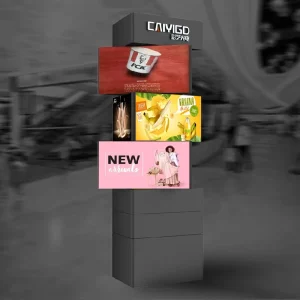 Rotating Full Color LED Digital Poster Screen Indoor Outdoor Waterproof Elevator Advertising Mall Use