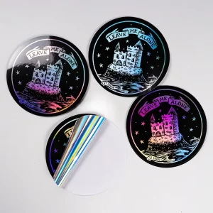 Round Label Sticker for Brand Packaging Holographic Pet Printing Waterproof Custom Logo Strong Adhesive