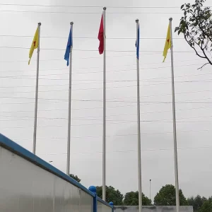 Round Stainless Steel Aluminum Durable Waterproof Flagpole with OEM Options