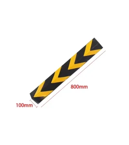 Rubber Corner Protector Garage Safety Warning Strip Black Yellow Reflective Durable Custom Thickness
