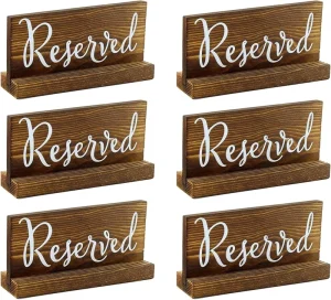 Rustic Wooden Reserved Signs for Tables