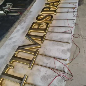 Rustproof Stainless Steel LED Address Signs Waterproof Lit Plaques for Outdoor Walls