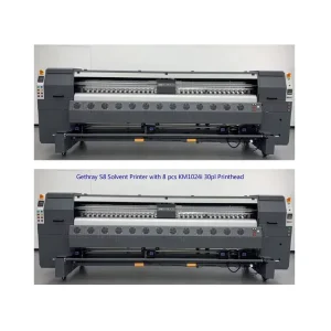 S8 Model 3.2m Large Format Solvent Printer 10ft Flex Banner Inkjet Machine with 8 Pieces Pcs KM1054i 30 Pl PrintHead
