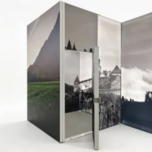 SEG Fabric Exhibition Booth with Storage Room Reconfigurable Light Box Display for Exhibition Contractors