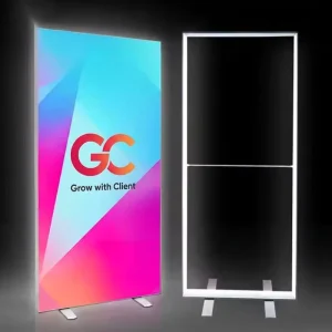 SEG Fabric LED Light Box Foldable Signage Stand for Retail Mall Airport Exhibition Booth Background