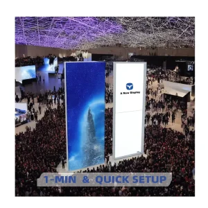 SEG Indoor Aluminum Frame Ultra Slim LED Light Box Display Stand with Pre installed LED Stripes