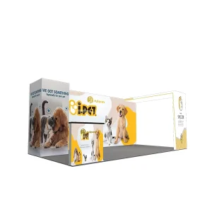 SEG LED Fabric Light Box Booth with Reception Counter and Storage Room Foldable Custom Aluminum Frame Durable Lightweight