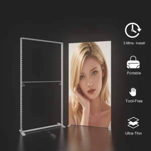 SEG Light Box Frame Exhibition Trade Show Booth Aluminum Profile Hanging Lightbox Double Sided Printings LED Lighting