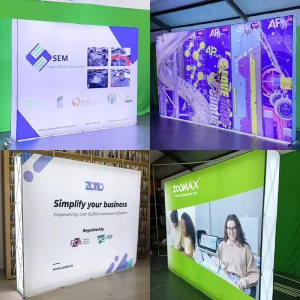 SEG Light Box Tension Fabric Display Frameless LED Textile Billboard for Exhibition Booth Backdrop and Trade Show Events