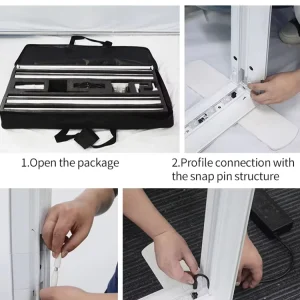 SEG Tension Fabric Advertising Light Box Aluminum Alloy Custom Thickness Any Color Easy Assembly Floor Mounting High Show