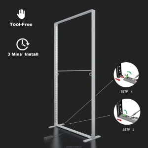 SEG Tension Fabric LED Side Light Source Advertising Light Boxes 180x120cm Customizable Color Digital Printing