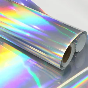 SINO High Quality 1.27x50m Laser Holographic PVC Roll Glossy Self Adhesive UV Resistant Eco Friendly Vinyl Sticker For Print