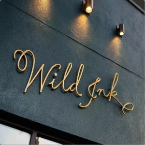 SUS304 Laser Cut Metal Hanging Letters Custom 3D Floating Sign IP65 Waterproof Modern Office Building Mall Companies
