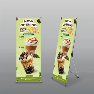 Sales Promotion X Banner Stand Highlight Discounts Offers