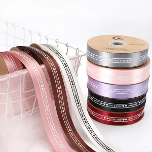 Satin Ribbon Custom Print Gift Ribbon Packaging