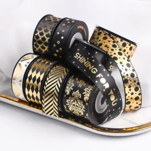Screen Printed Grosgrain 38Mm 1.5Inch Width Ribbon With Logo Cut or Roll Support