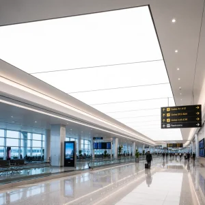 Seamless Transparent Ceiling Light Boxes for Large Interior Spaces