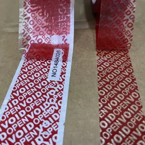 Security Void Seal Tape Void Open Tamper Evident Tape Sticker Warranty Seal Packaging Carton Sealing BOPP PET Adhesive Label