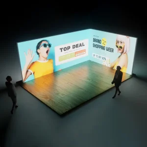 Seg Frame Fabric LED Light Box Expo Display Booth Exhibition Stands Lighting Boxes for Advertising 3*3 Booth Stand for Tradeshow