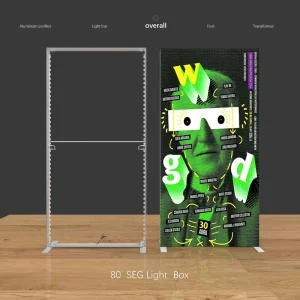 Seg Light Box Frame Exhibition Trade Show Booth Aluminum Profile Lightbox Double Side Printings Hanging Portable Led Backlit