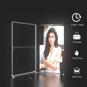 Seg Light Box Frame Exhibition Trade Show Booth Aluminum Profile Lightbox Frame Seg Fabric Backdrop Display Light Box