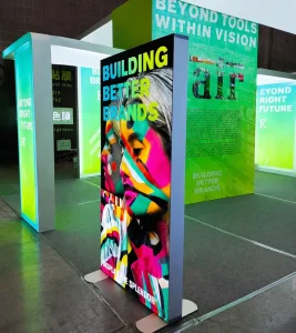 Seg Light Box Frame Exhibition Trade Show Booth Aluminum Profile Lightbox with Double Side Printings