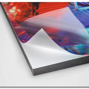 Self Adhesive 140G Glossy Cold Laminating Film White Liner