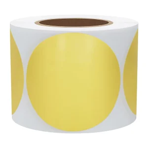 Self Adhesive 2inch Round Metallic Stickers Color Coding Dots Label Embossing Sticker Matte Gold Labels