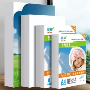 Self Adhesive A4 A3 115g 135g 150g Sticker Paper Glossy Photo Paper Label Inkjet Printing Custom Gloss Self Adhesive Photo Paper