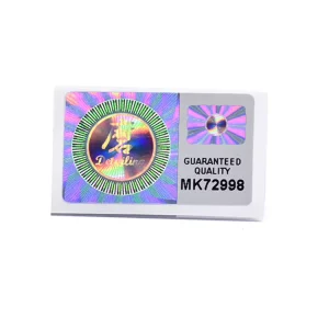 Self Adhesive Anti Counterfeit Hologram Labels Featuring Tamper Evident Effect and Serialization for Trusted Protection