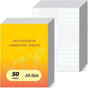 Self Adhesive Cold Laminating Film PVC Clear Protective Film Waterproof Multiple Textures for Photo Document Craft Protection