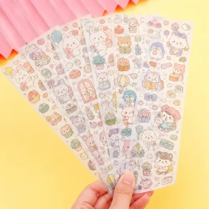 Self Adhesive Custom Holographic Child Safe Durable Glue A4 Waterproof Kiss Cut Vinyl Craft Sticker Sheet for Planner