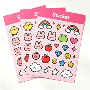 Self Adhesive Custom holo Child Safe Glue A4 Waterproof Kiss Cut Sticker Sheet Paper Sticker for Planner Suppliers