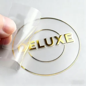 Self Adhesive Customized PVC Transparent Car Sticker with Scratch Off and Waterproof Features UV Transfer Logo