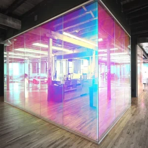 Self Adhesive Dichroic Window Film Waterproof Rainbow Color Decoration Films