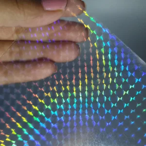 Self-Adhesive Holographic Transparent Vinyl PVC Cold Laminating Film For Photo Paper