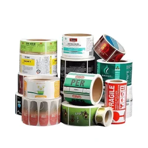 Self Adhesive Label Trademark Printing Advertising Sticker Customized Transparent Logo Vinyl Sticker QR Code Customized